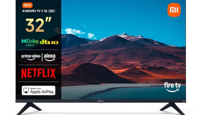 XIAOMI TV F 32, 32 pollici (81 cm), HD, Smart TV, Fire TV,Triple Tuner DVB-C/S/S2/T/T2, Dolby Audio, DTS Virtual:X, DTS-HD, Controllo Vocale Alexa, Compatibile con Apple AirPlay