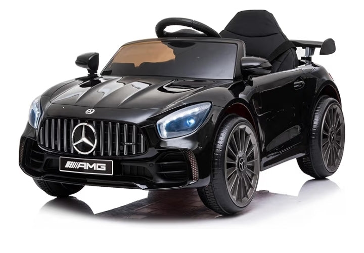 Mercedes AMG Sport Macchina Elettrica per Bambini Baby car Elettrica Full Optional, Auto Telecomandata Sedile in Plastica, Porte Apribili, Motore 12V, Carico fino a 25 Kg 1-4 anni, Nero