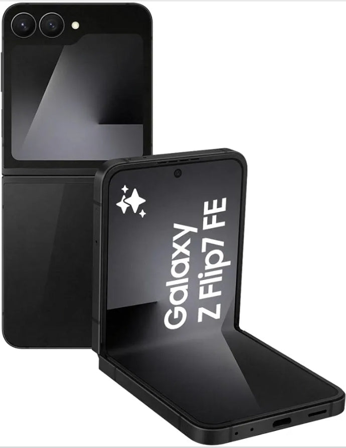 Samsung Galaxy Z Flip7 FE Smartphone AI pieghevole, 3 anni di Garanzia del produttore, RAM 8GB, 128GB, Display 3,4" Super AMOLED/6,7" Dynamic AMOLED 2X, Fotocamera 50MP, Black