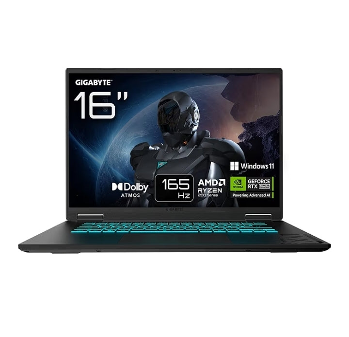 Gigabyte GAMING A16 Notebook – 16", WUXGA 165Hz, Ryzen 7 260, RTX 5060, 16 GB DDR5 5200MHz, SSD Gen4 da 1 TB, Windows 11 Home, garanzia di 2 anni, Dolby Atmos, GAMING A16 3VHK3IT894SH